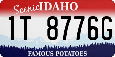 ID license plate 1T8776G