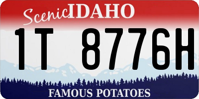 ID license plate 1T8776H