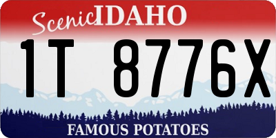ID license plate 1T8776X