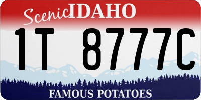 ID license plate 1T8777C