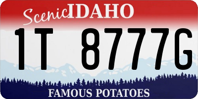 ID license plate 1T8777G
