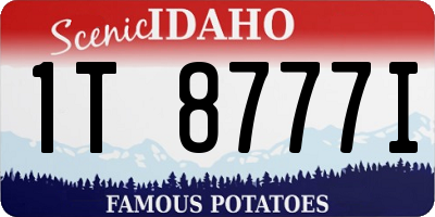 ID license plate 1T8777I