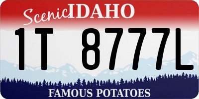 ID license plate 1T8777L