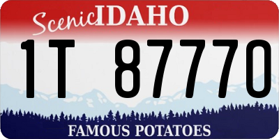 ID license plate 1T8777O