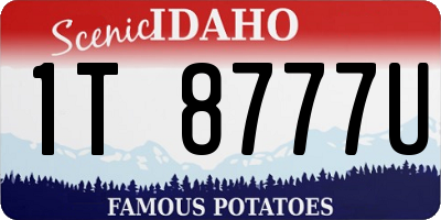 ID license plate 1T8777U