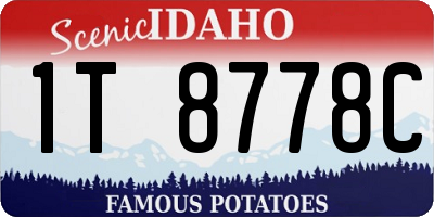 ID license plate 1T8778C