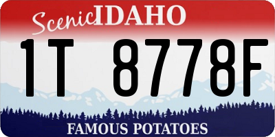 ID license plate 1T8778F