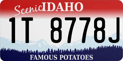 ID license plate 1T8778J