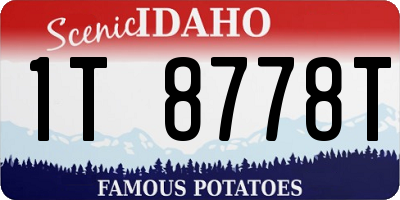 ID license plate 1T8778T