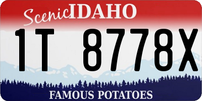 ID license plate 1T8778X