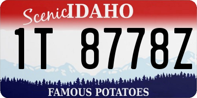 ID license plate 1T8778Z
