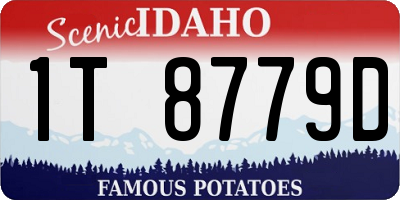 ID license plate 1T8779D