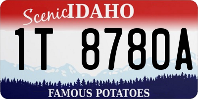 ID license plate 1T8780A