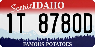 ID license plate 1T8780D