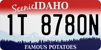 ID license plate 1T8780N