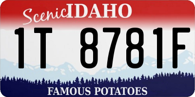 ID license plate 1T8781F