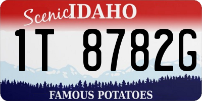 ID license plate 1T8782G