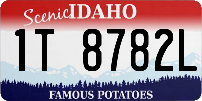 ID license plate 1T8782L