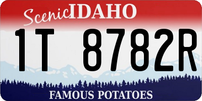 ID license plate 1T8782R