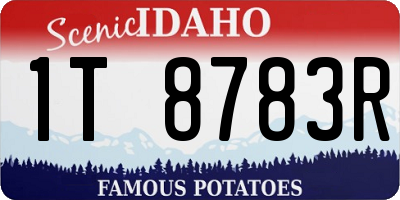 ID license plate 1T8783R