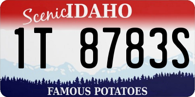 ID license plate 1T8783S