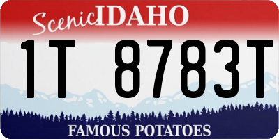 ID license plate 1T8783T