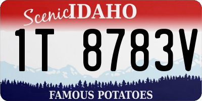 ID license plate 1T8783V