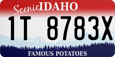 ID license plate 1T8783X