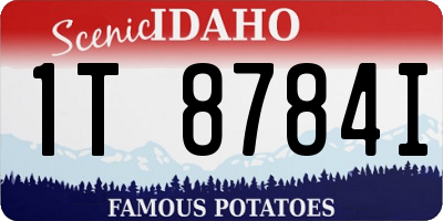 ID license plate 1T8784I