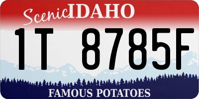 ID license plate 1T8785F