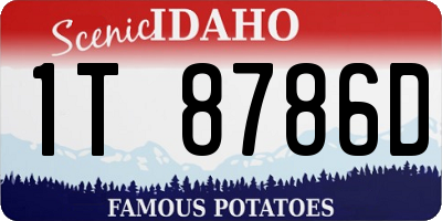 ID license plate 1T8786D