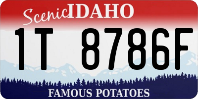 ID license plate 1T8786F