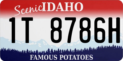 ID license plate 1T8786H