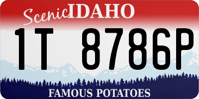 ID license plate 1T8786P