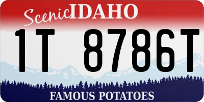 ID license plate 1T8786T