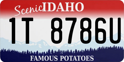 ID license plate 1T8786U