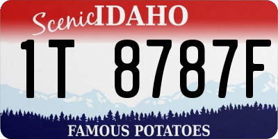 ID license plate 1T8787F