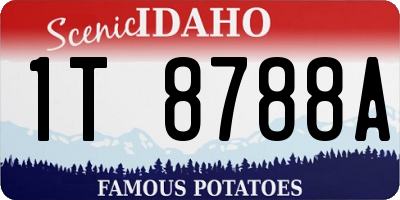 ID license plate 1T8788A