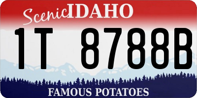 ID license plate 1T8788B