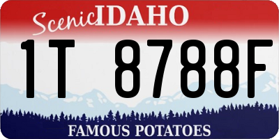 ID license plate 1T8788F