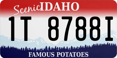 ID license plate 1T8788I