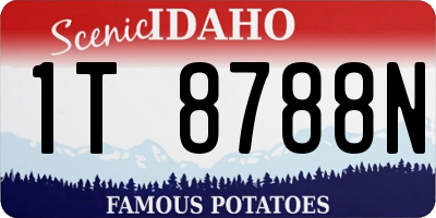 ID license plate 1T8788N