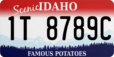 ID license plate 1T8789C