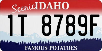 ID license plate 1T8789F