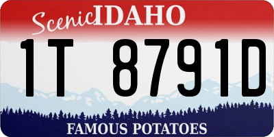 ID license plate 1T8791D