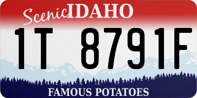 ID license plate 1T8791F