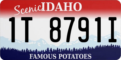ID license plate 1T8791I