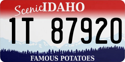 ID license plate 1T8792O
