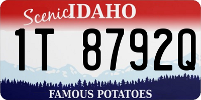 ID license plate 1T8792Q