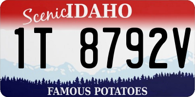 ID license plate 1T8792V